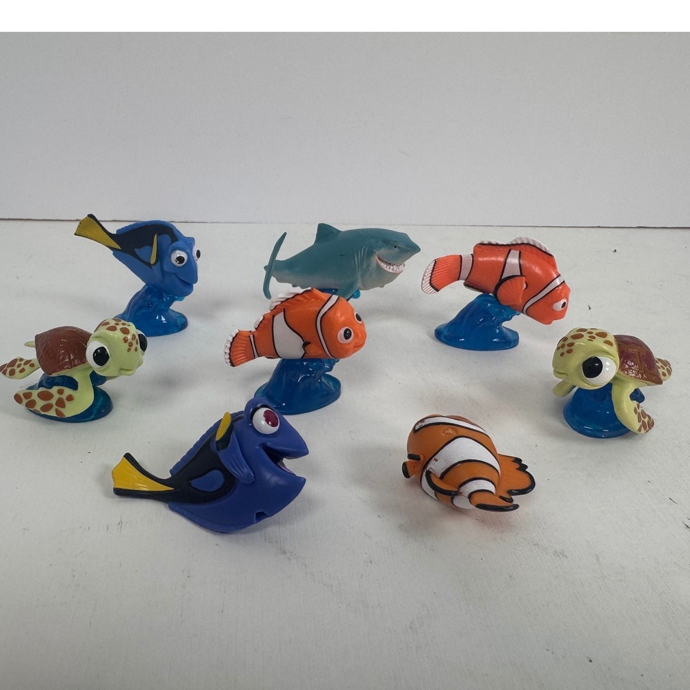 Disney Pixar Finding Nemo Finding Dory Figure Lot Bruce Squirt Dory 8pc
